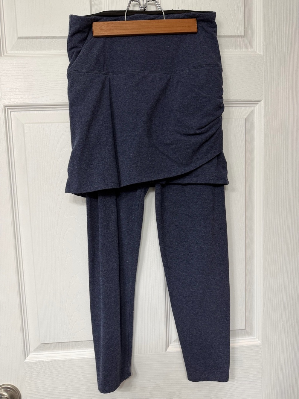 Navy Skirted Leggings - Stretchy Comfort